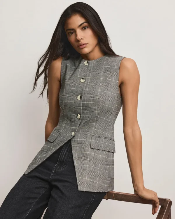 Lois Linen-Blend Vest