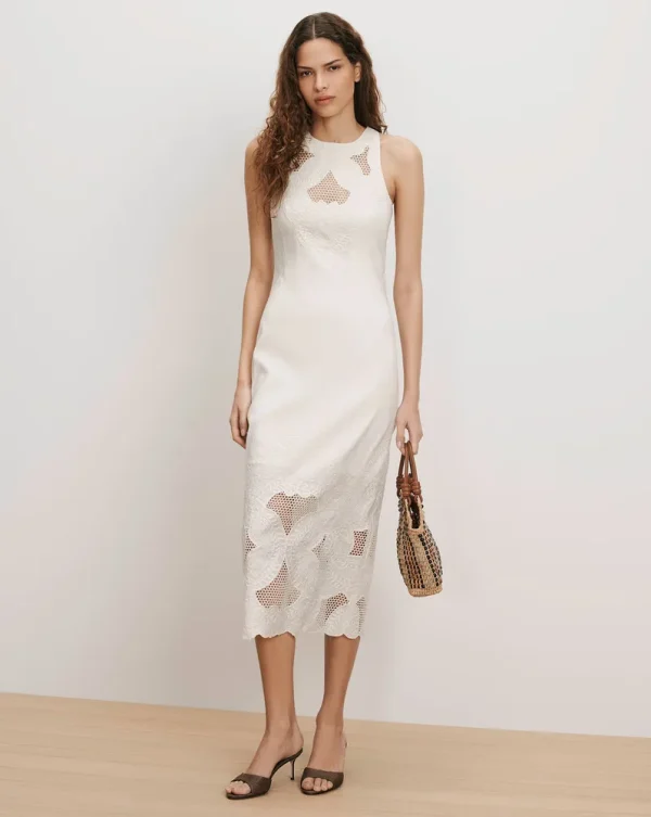 Upten Eyelet Midi Dress