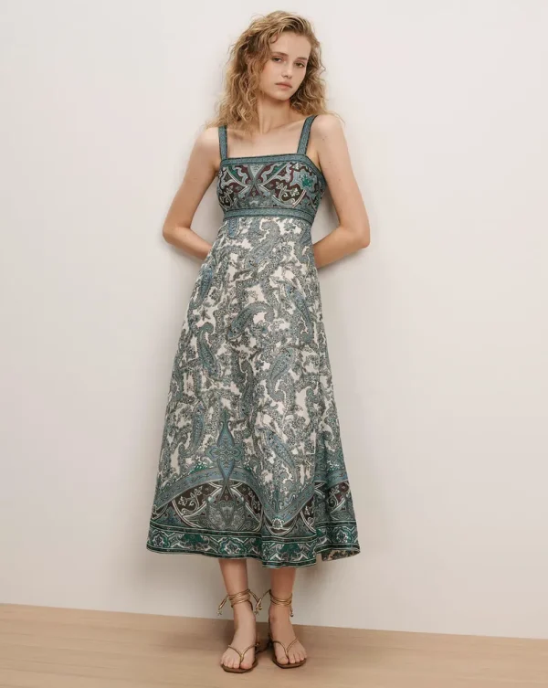 Rye Linen-Silk Midi Dress