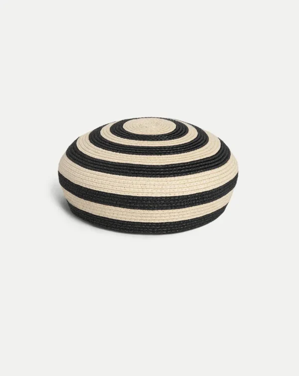 Le Jeanne Stripe Raffia Hat