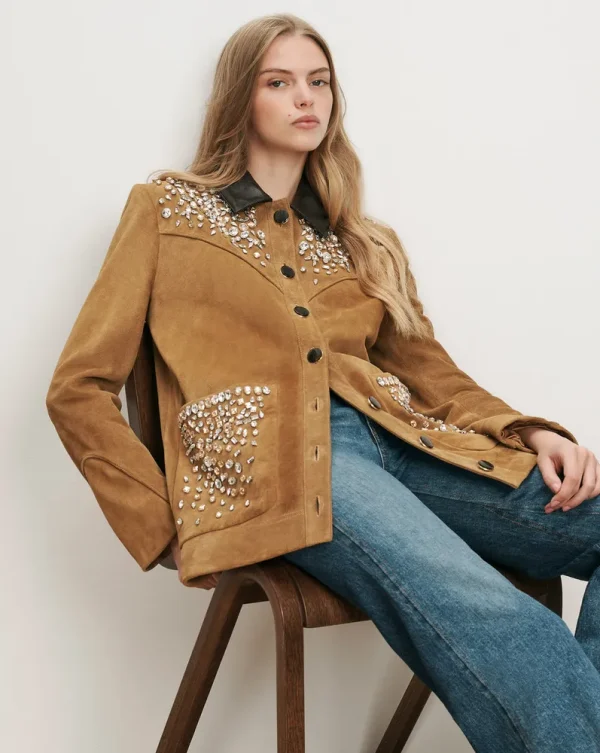 Shannon Suede Embellished Jacket
