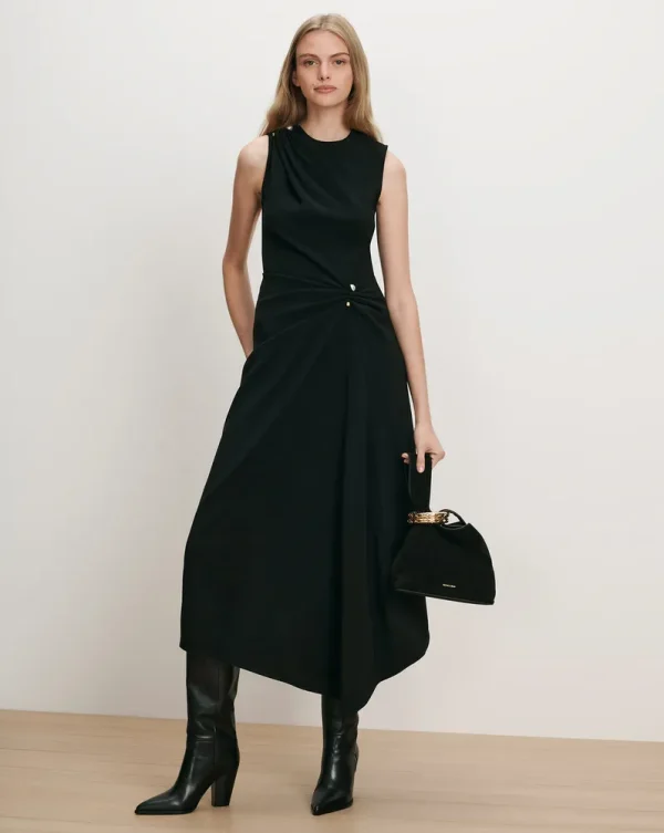 Freja Brooch Midi Dress