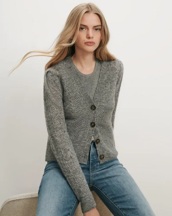 Solene Pointelle Cardigan
