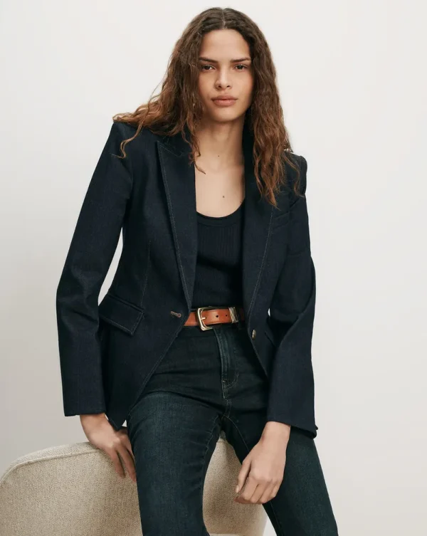 Miller Denim Single-Breasted Dickey Jacket