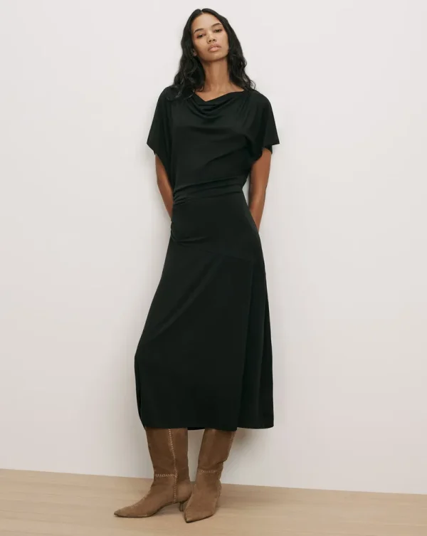 Lila Ruched Midi Dress