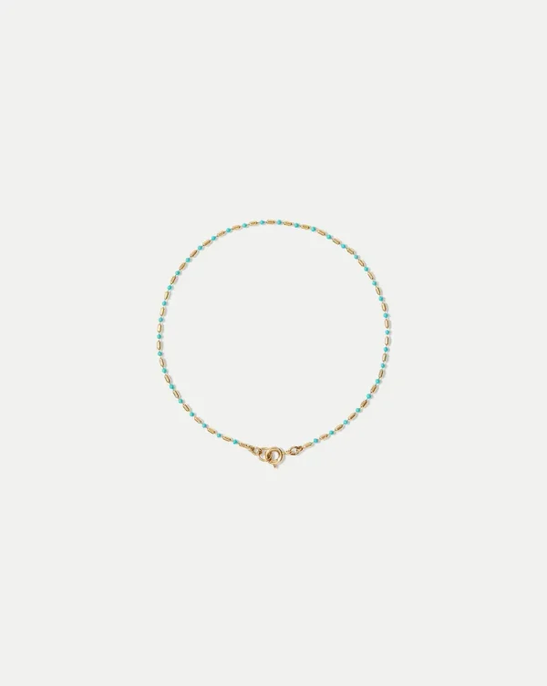 Enamel Bead Chain Anklet
