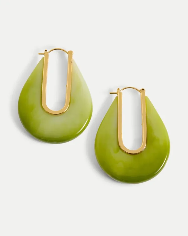 Resin Drop Hoop Earring