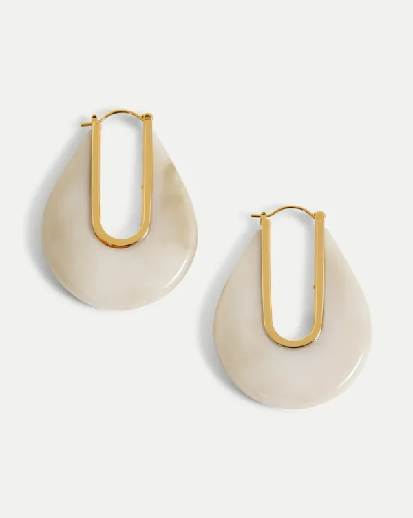 Resin Drop Hoop Earring