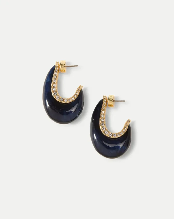Resin J-Hoop Earring