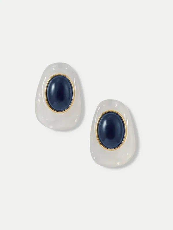 Tiger’s Eye Cabochon Earring