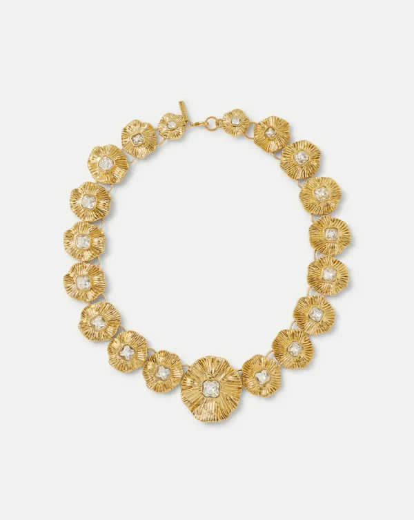 Gold Floral Statement Necklace