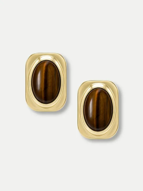 Tiger’s Eye Post Earring