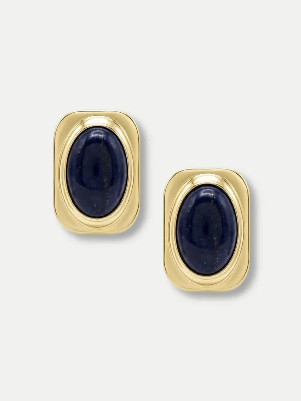 Lapis Post Earring