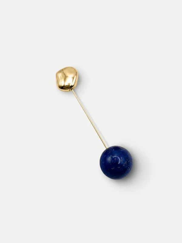 Lapis Pin Brooch