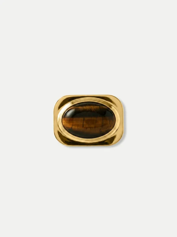 Tiger’s Eye Scarf Ring