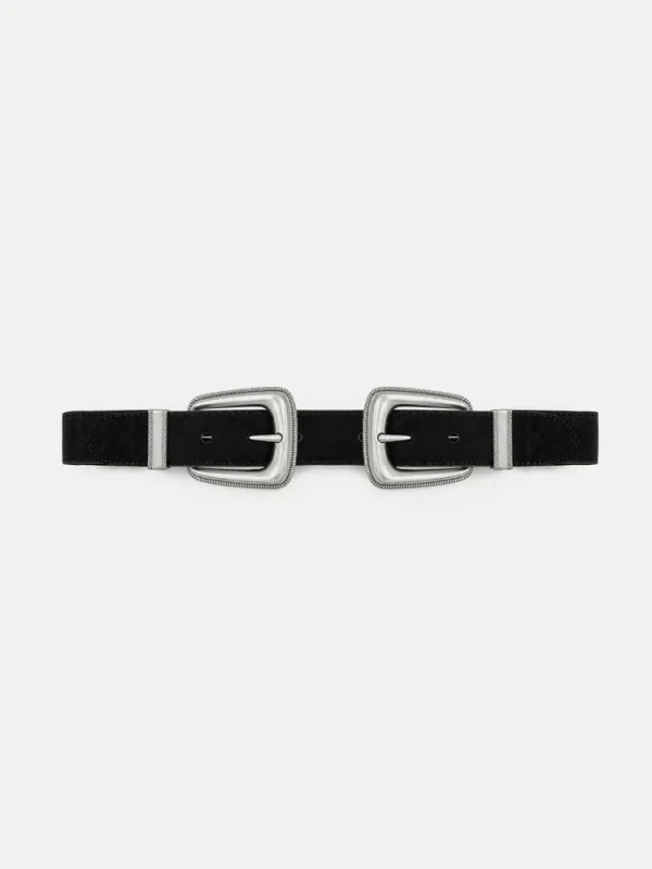 Double-Buckle Arch Waist Belt