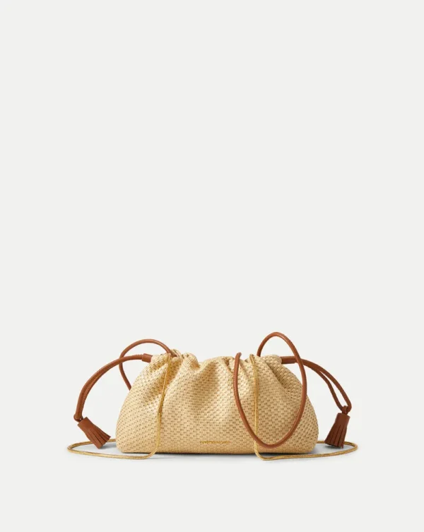 Small Veronica Beard Raffia Stash Bag