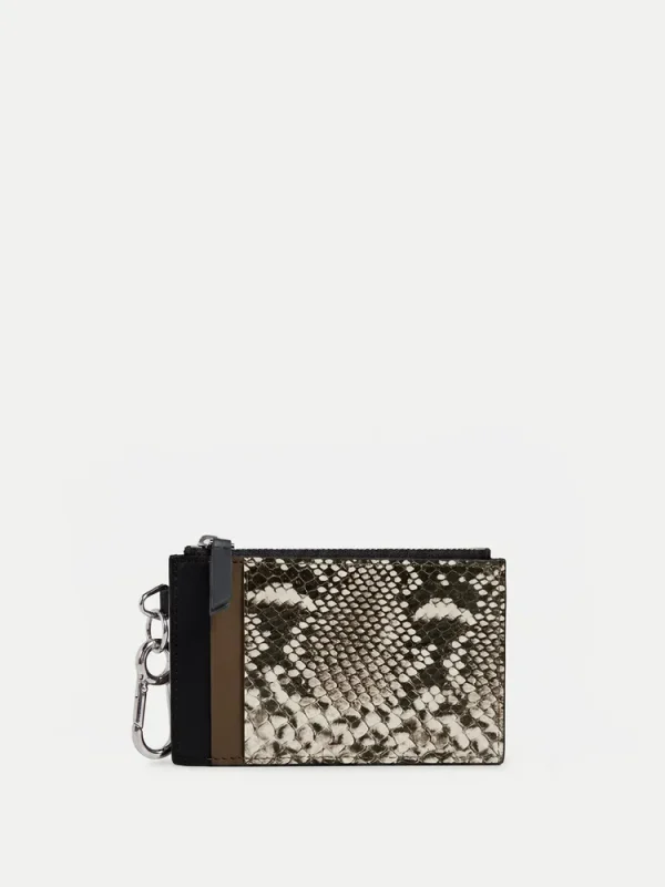 Snake-Embossed Card Holder