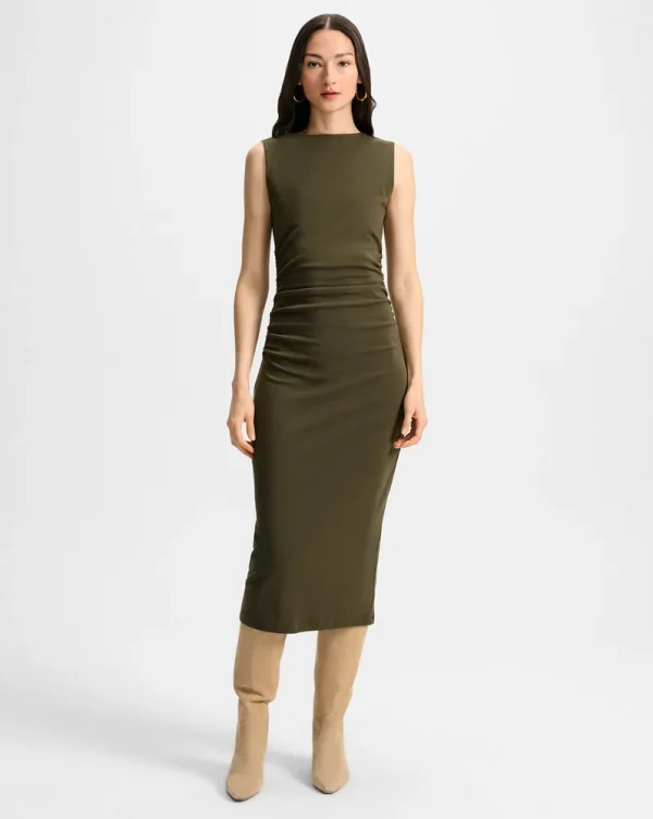 Charissa Stretch-Cotton Midi Dress