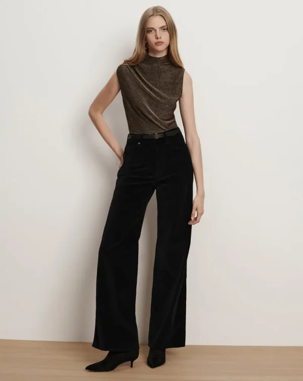 Taylor Velvet Wide-Leg Pant