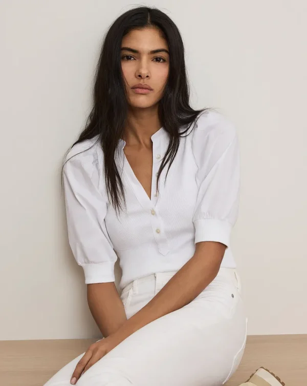 Coralee Puff-Sleeve Top