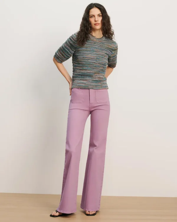 Joplin Patch-Pocket Flare Jean