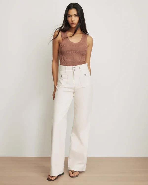 Taylor Patch-Pocket Wide-Leg Jean