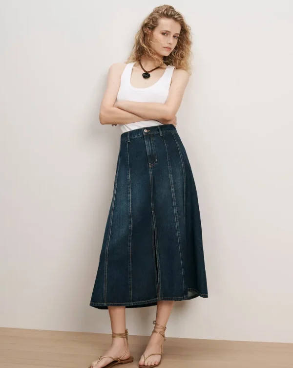 Nasreen Denim Midi Skirt