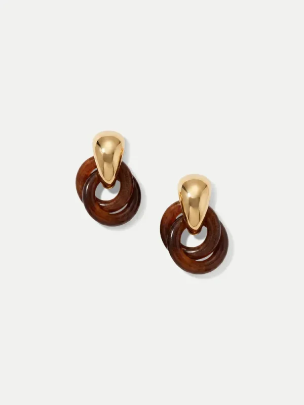 Resin Link Drop Hoop Earring