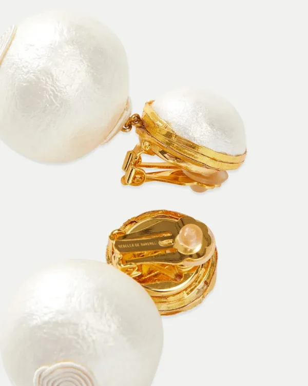 Pearl 2 Drop Earrings | Clip Backing