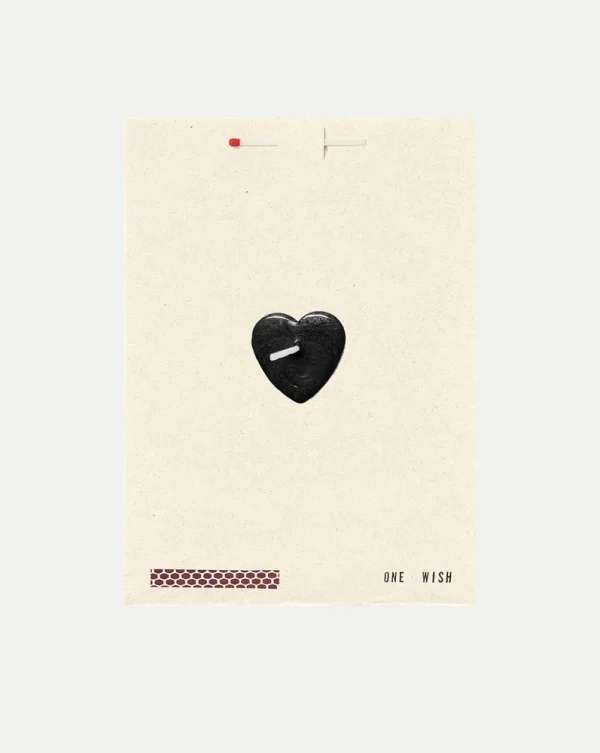 Black Heart Wish Card