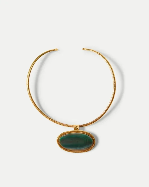 Dakota Green Agate Necklace