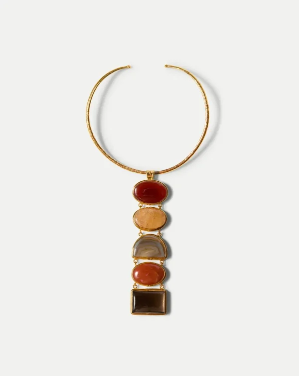 Torque Semi-Precious Stone Necklace