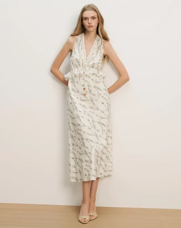 Dominick Sleeveless Floral Midi Dress
