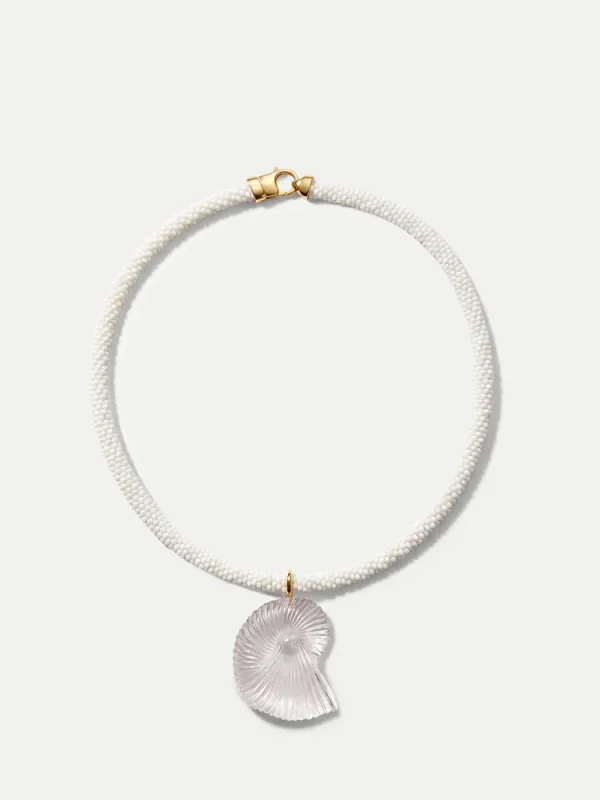 Nautilus Shell Beaded Necklace