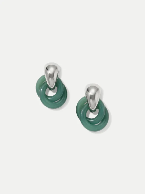 Resin Link Drop Hoop Earring