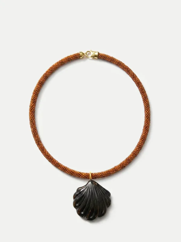 Scallop Shell Beaded Necklace